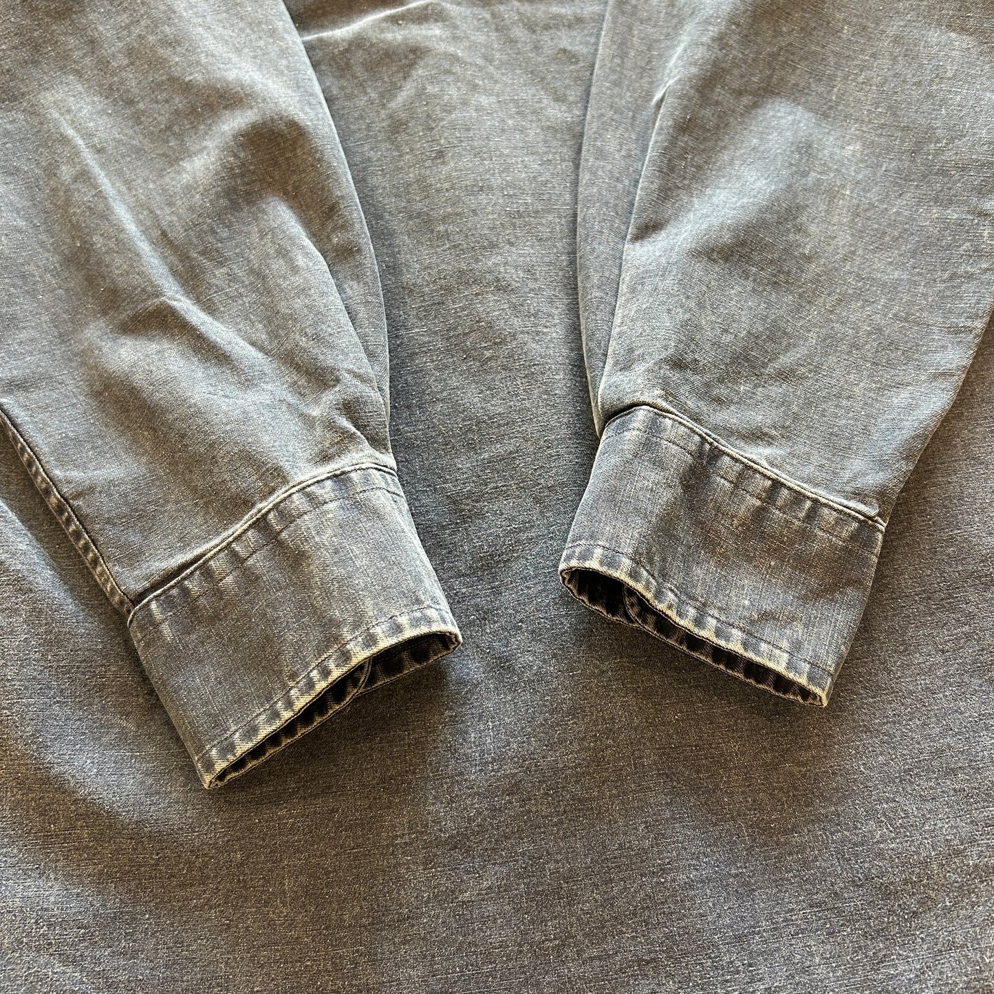 00's Ralph Lauren ラルフローレン コットン ワークシャツ グレー (M)/B2912SH-SO