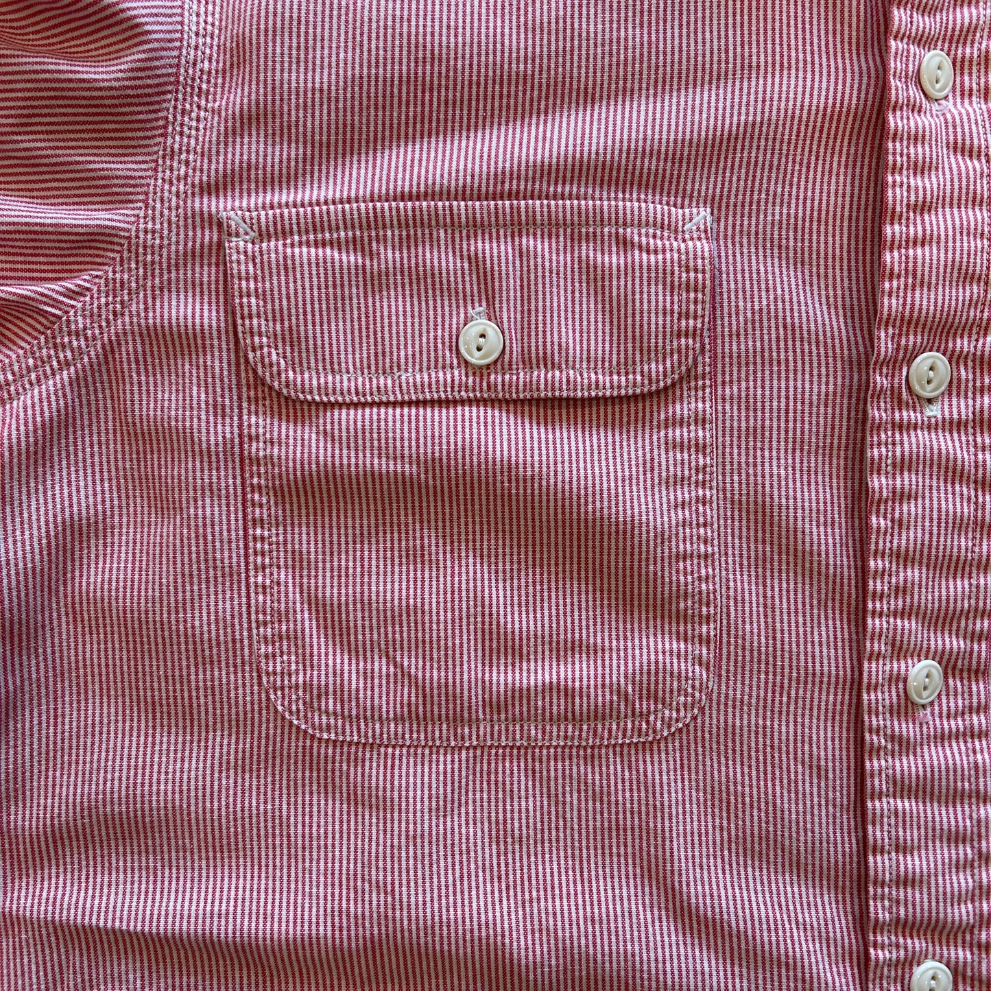 00's Polo by Ralph Lauren ラルフローレン ワークシャツ ストライプ 赤 白 (M)/A7775SH-SO