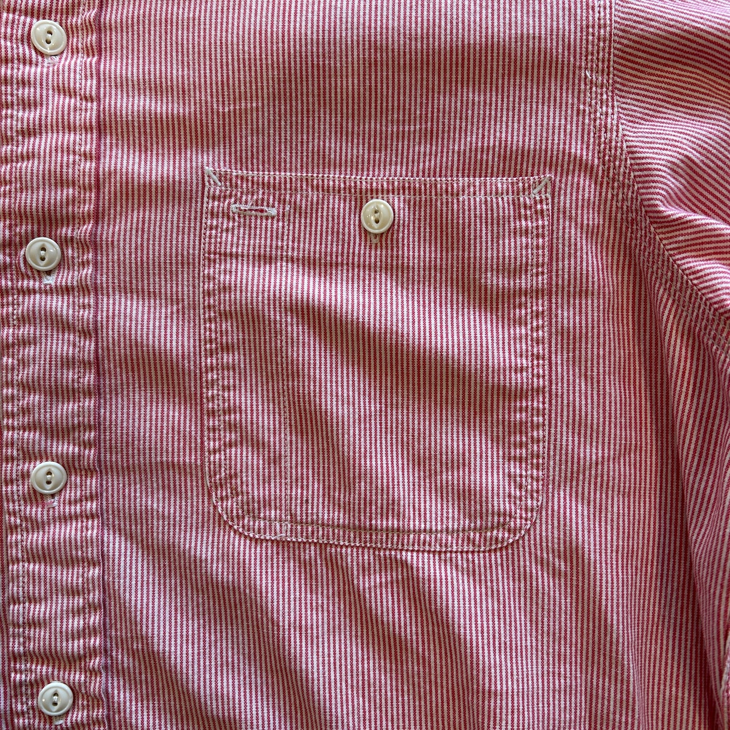 00's Polo by Ralph Lauren ラルフローレン ワークシャツ ストライプ 赤 白 (M)/A7775SH-SO