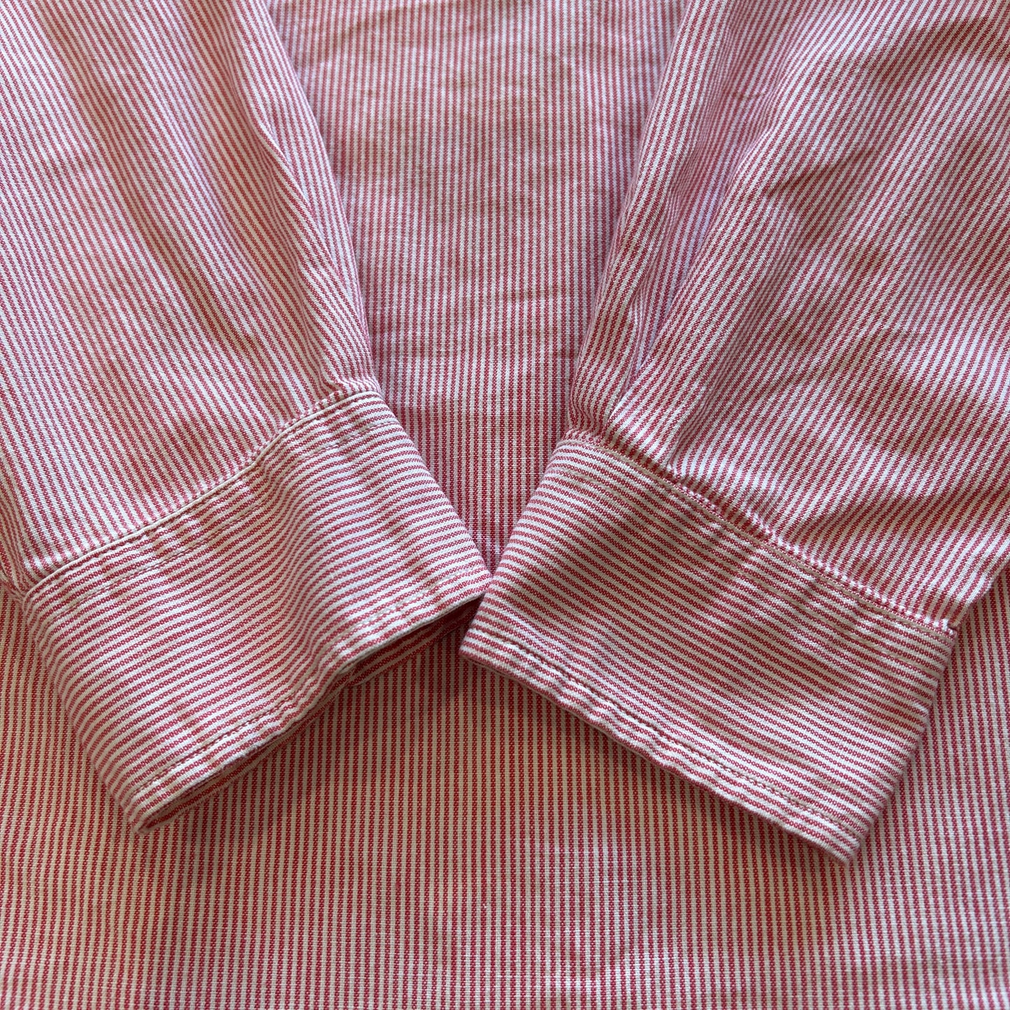 00's Polo by Ralph Lauren ラルフローレン ワークシャツ ストライプ 赤 白 (M)/A7775SH-SO