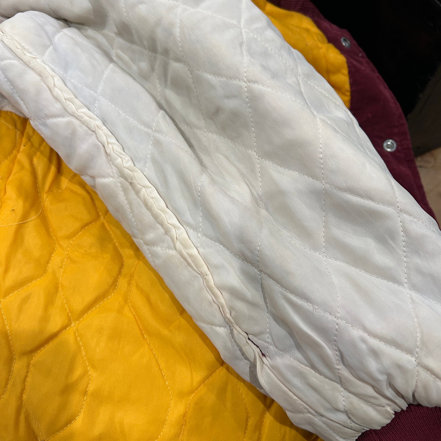 80's WEST WIND corduroy varsity jacket コーデュロイ スタジャン ワインレッド (XXL)/A8951J-SO