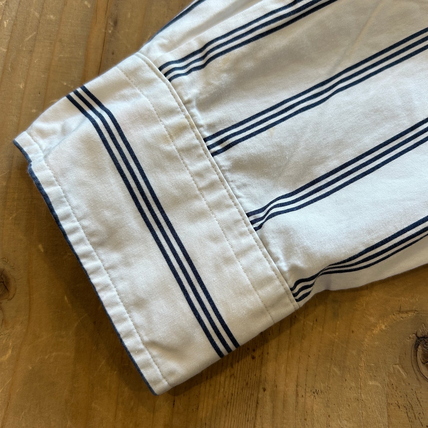 00's Polo by Ralph Lauren ポロ ラルフローレン ストライプシャツ バンドカラー (L)/A7774SH-SO