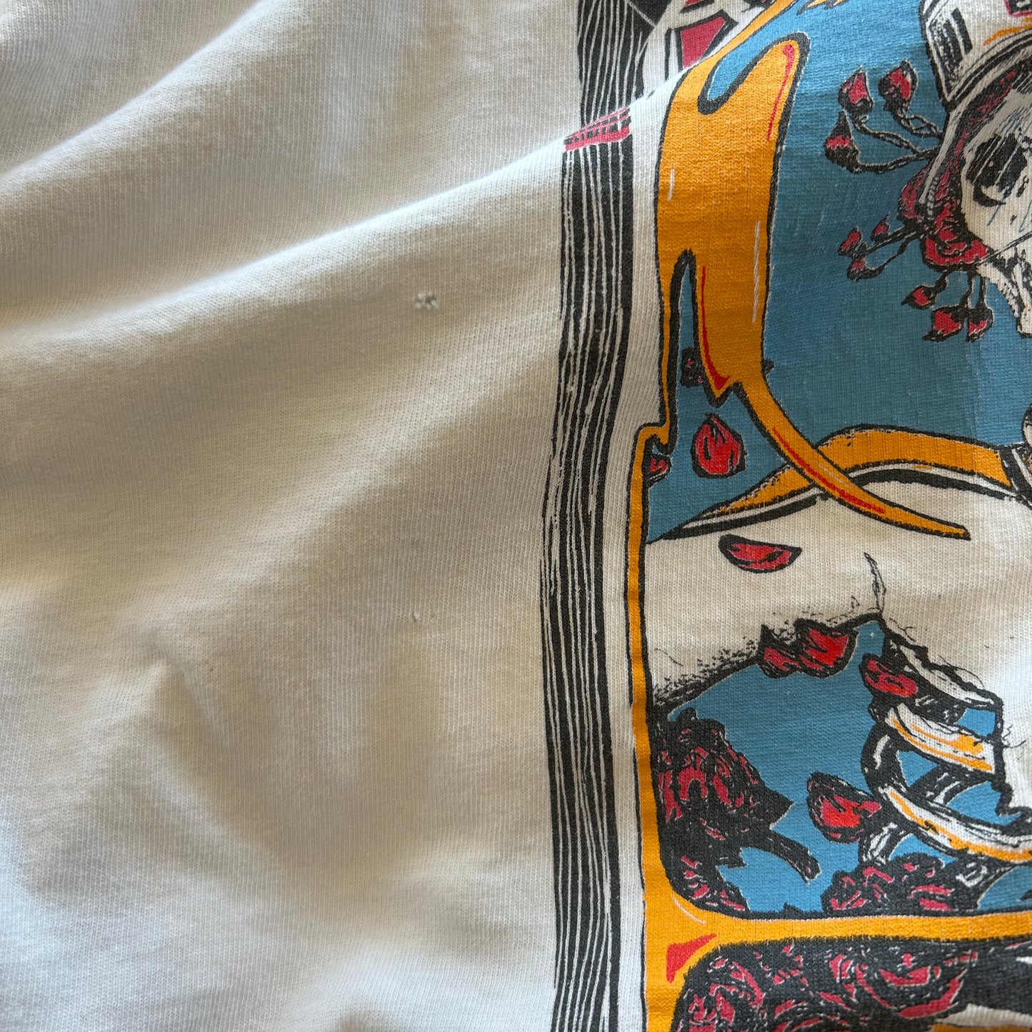 90's SIGNAL SPORT Grateful Dead ARNOLD SLICK Tシャツ デッドスカル 白(サイズ不明)/A6502T-SO