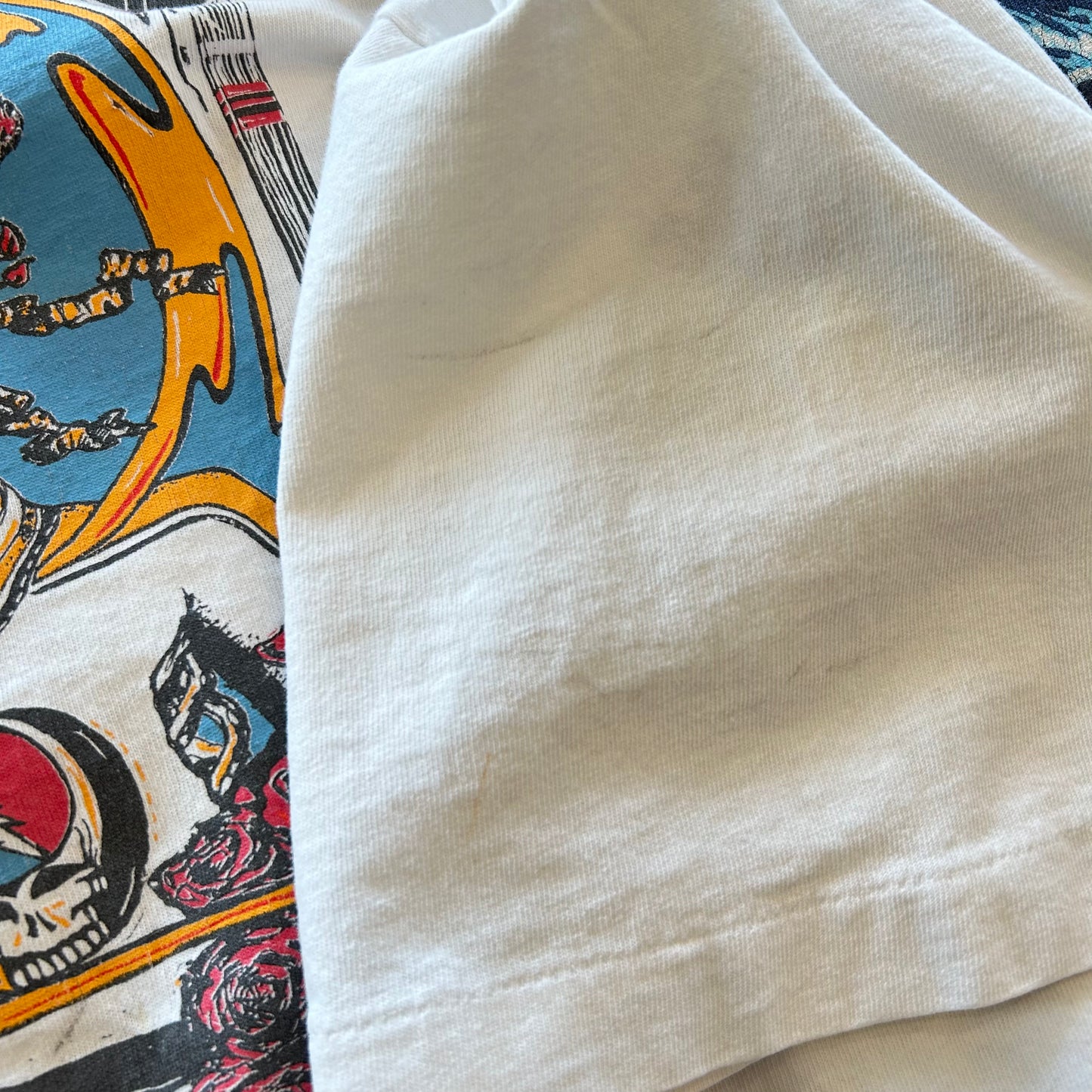 90's SIGNAL SPORT Grateful Dead ARNOLD SLICK Tシャツ デッドスカル 白(サイズ不明)/A6502T-SO