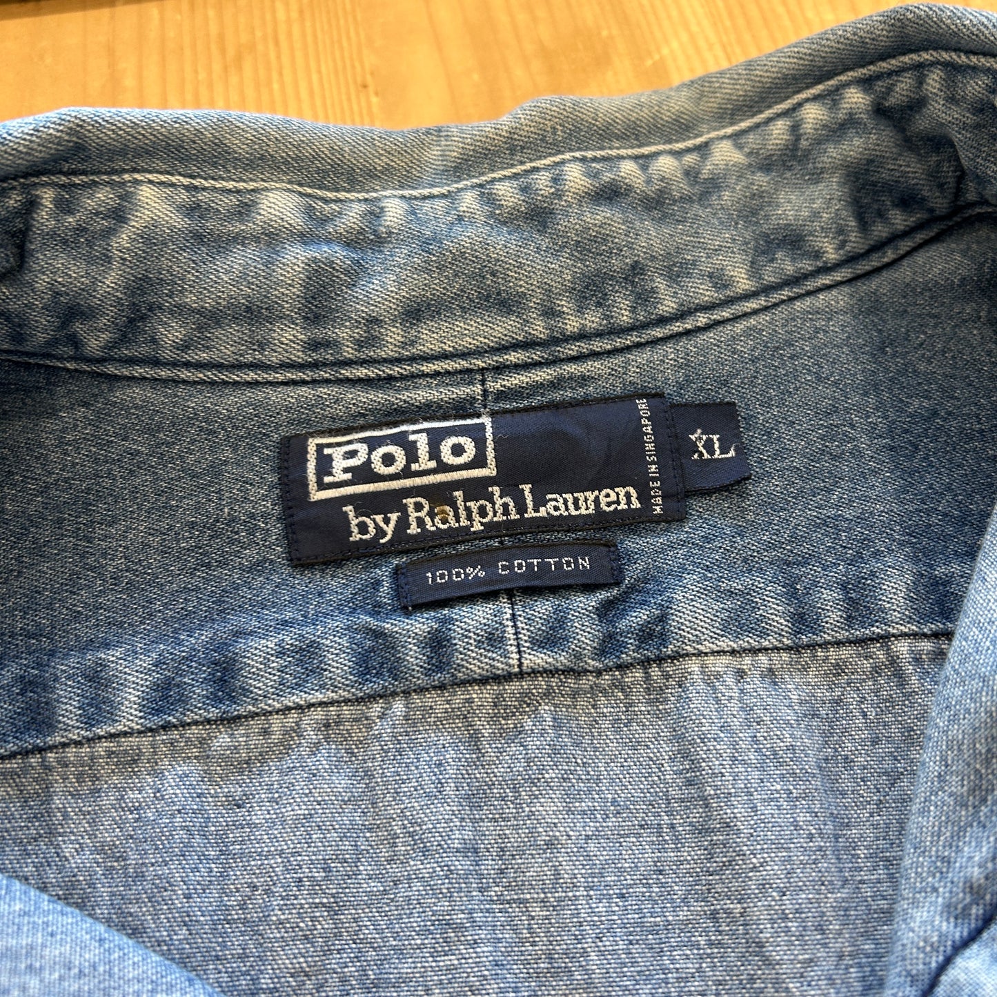 00's Polo by Ralph Lauren denim デニム シャツ ブルー (XL)/A2927SH-SO
