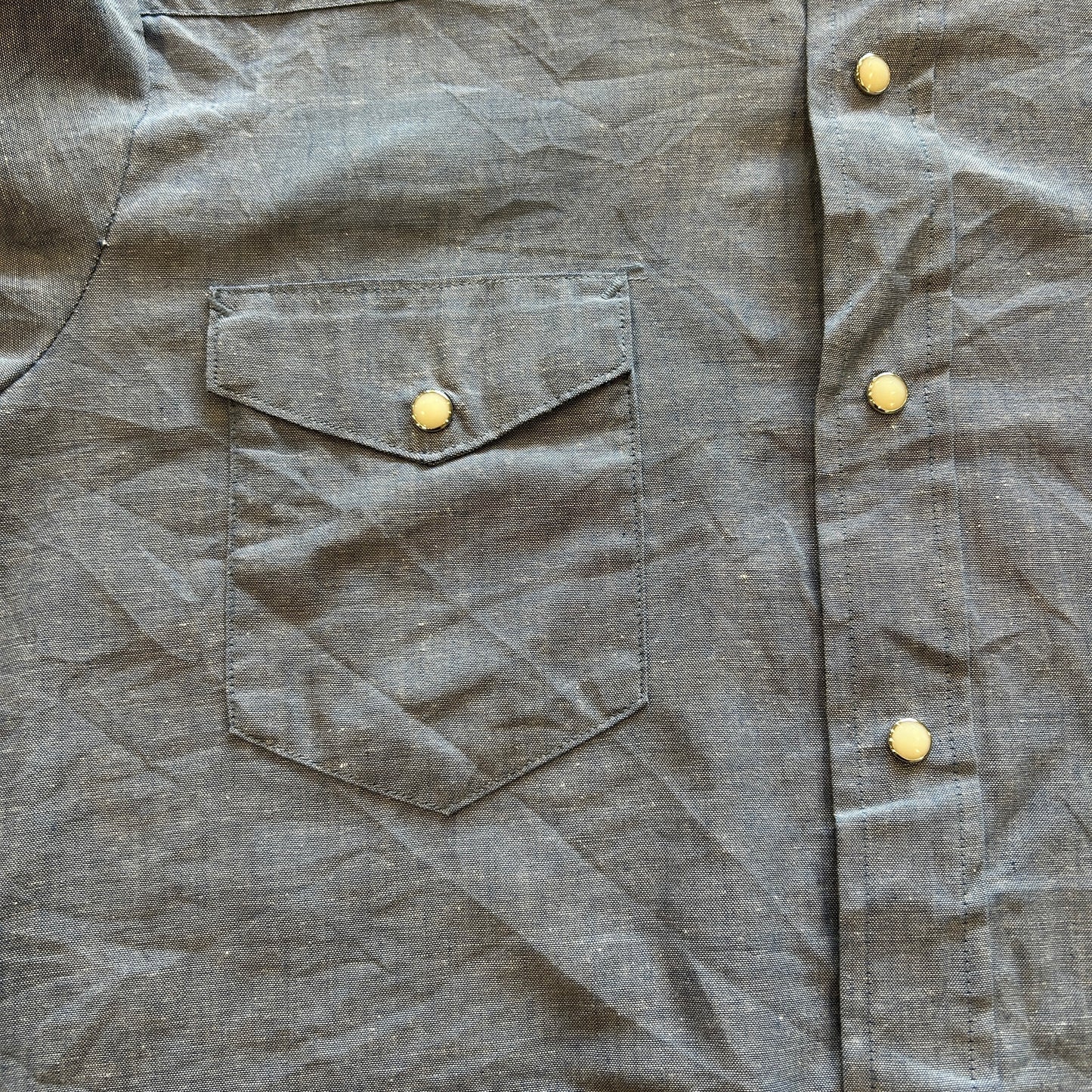 80's~ RED KAP ”DURABLE PRESS” ウエスタンシャツ ライトブルー (L)/B2953SH-SO