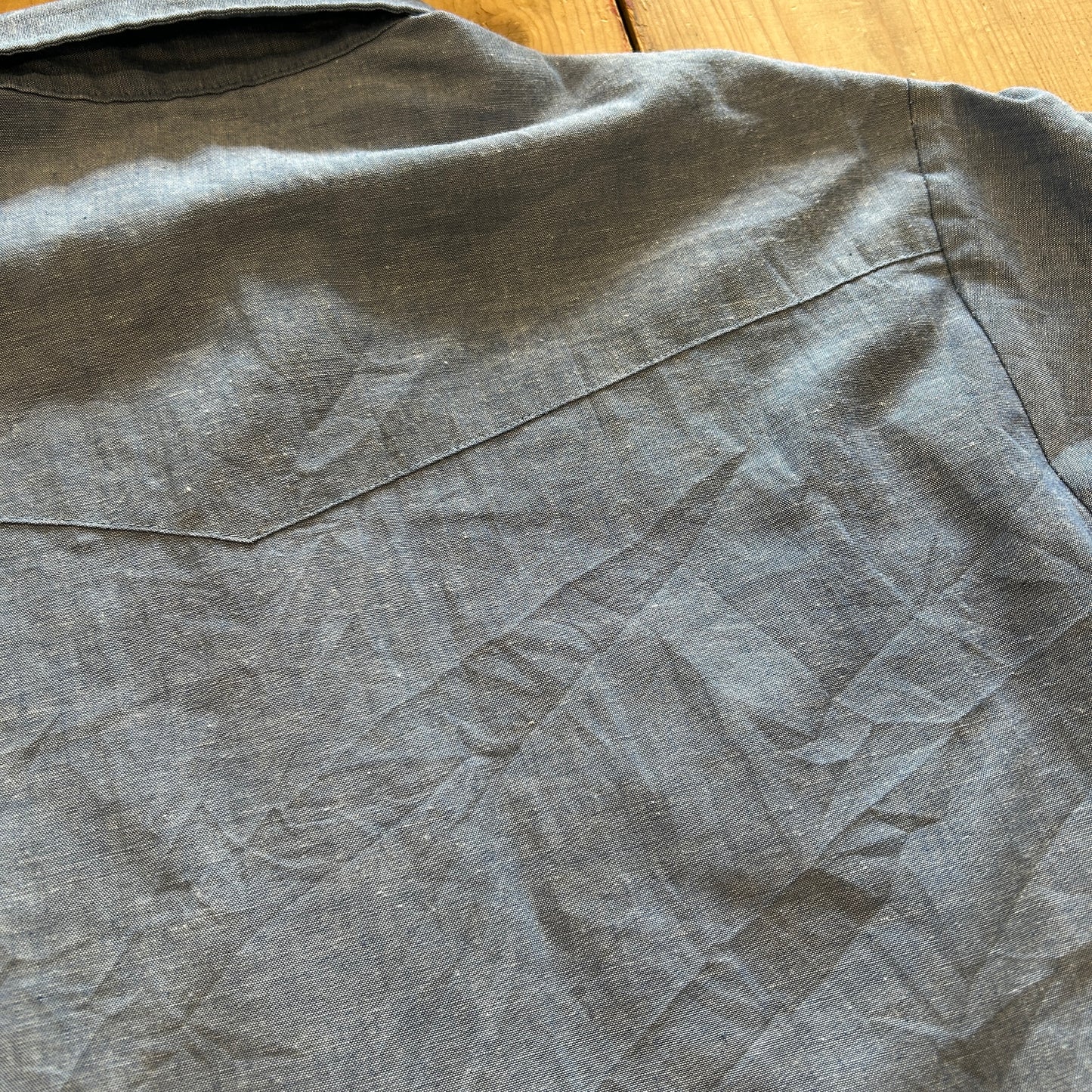 80's~ RED KAP ”DURABLE PRESS” ウエスタンシャツ ライトブルー (L)/B2953SH-SO