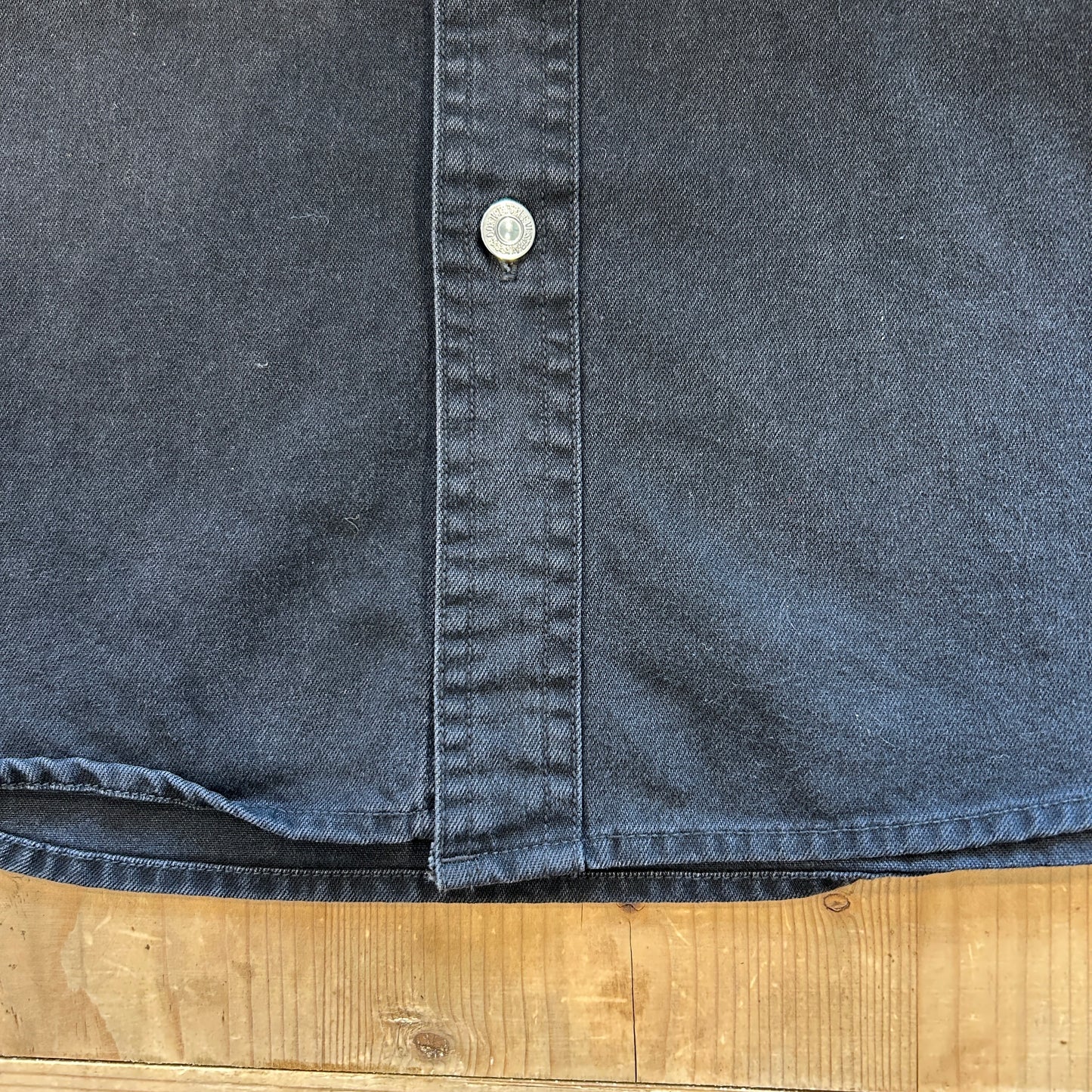 00's LEVI'S JEANS black cotton shirt リーバイス ブラック コットンシャツ (L)/B2956SH-SO