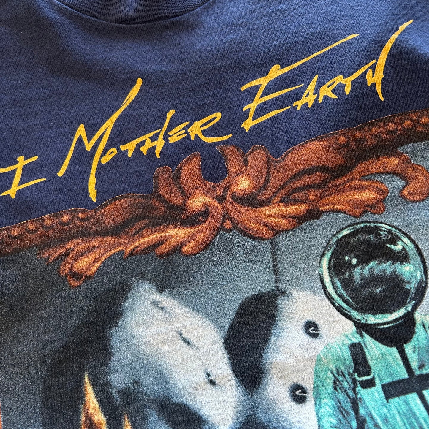 90's BLUE GRAPE"I MOTHER EARTH"バンドTシャツ Scenery and Fishジャケットデザイン (XL)/A6532T-SO