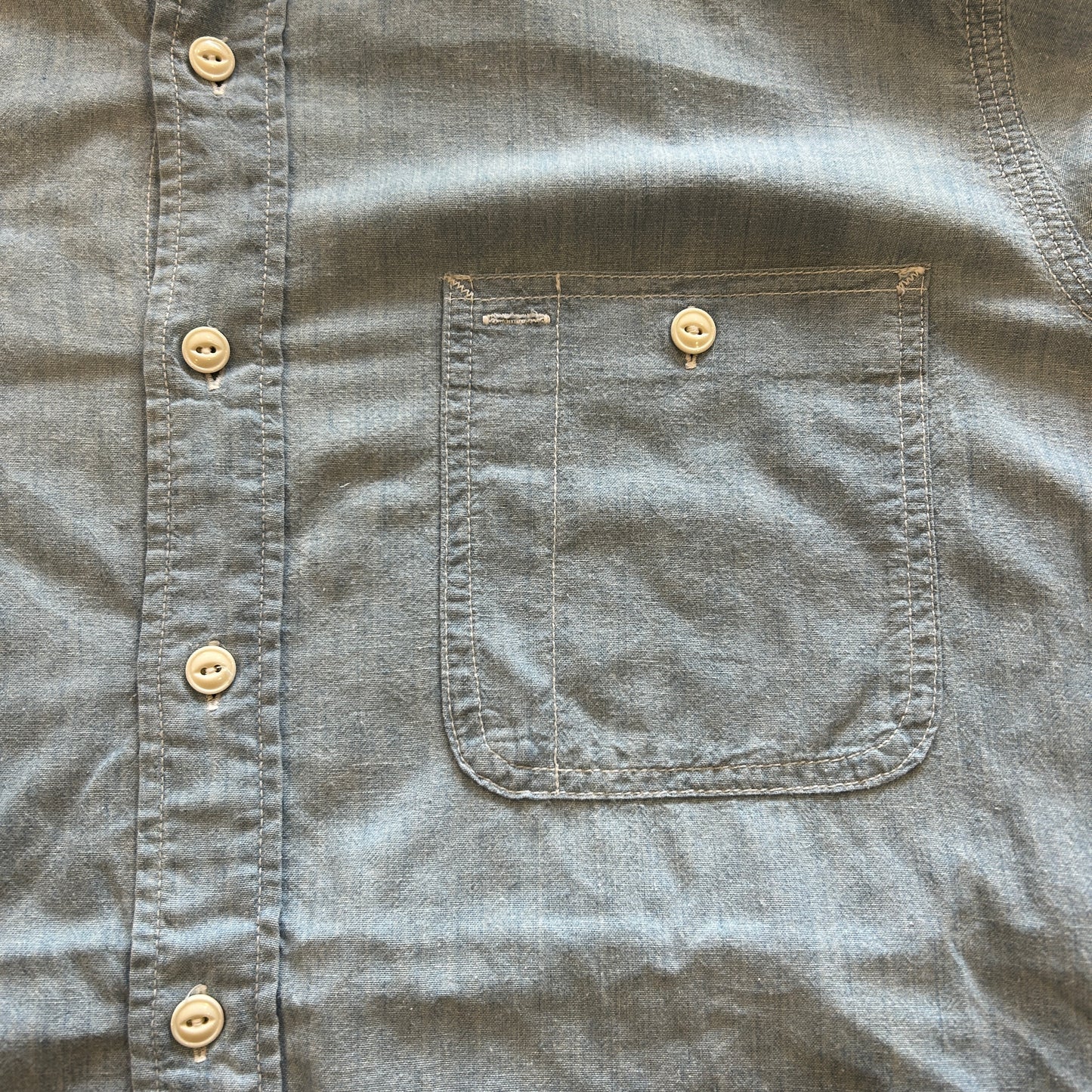 90's Polo by Ralph Lauren シャンブレーシャツ ライトブルー (L)/A7773SH-SO