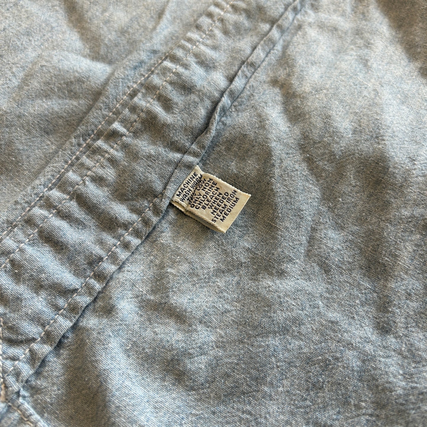 90's Polo by Ralph Lauren シャンブレーシャツ ライトブルー (L)/A7773SH-SO