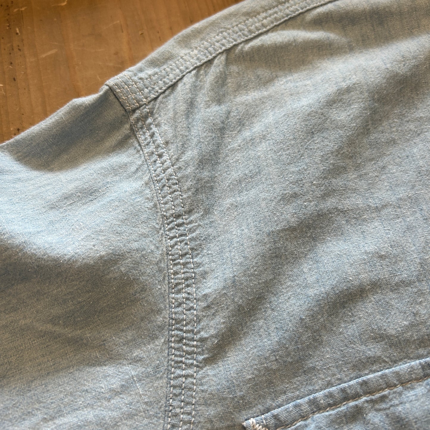 90's Polo by Ralph Lauren シャンブレーシャツ ライトブルー (L)/A7773SH-SO
