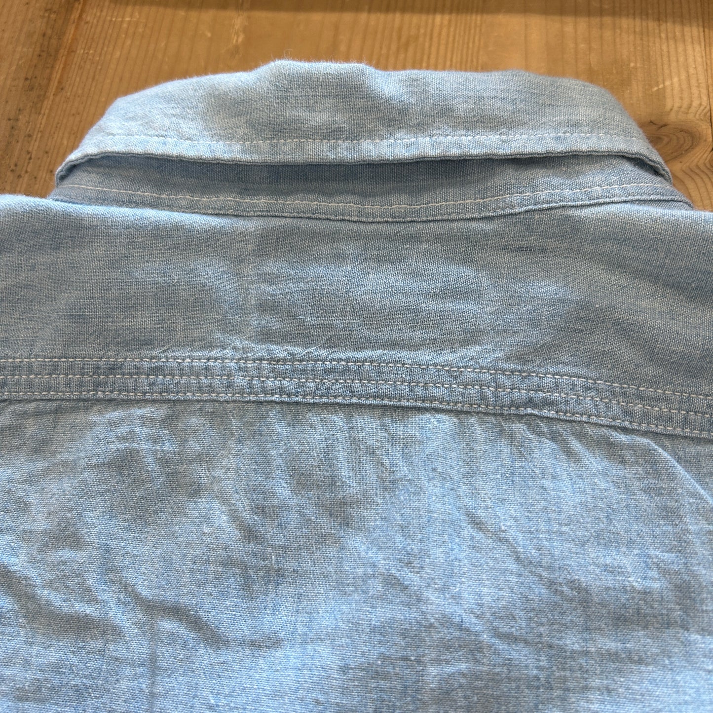 90's Polo by Ralph Lauren シャンブレーシャツ ライトブルー (L)/A7773SH-SO