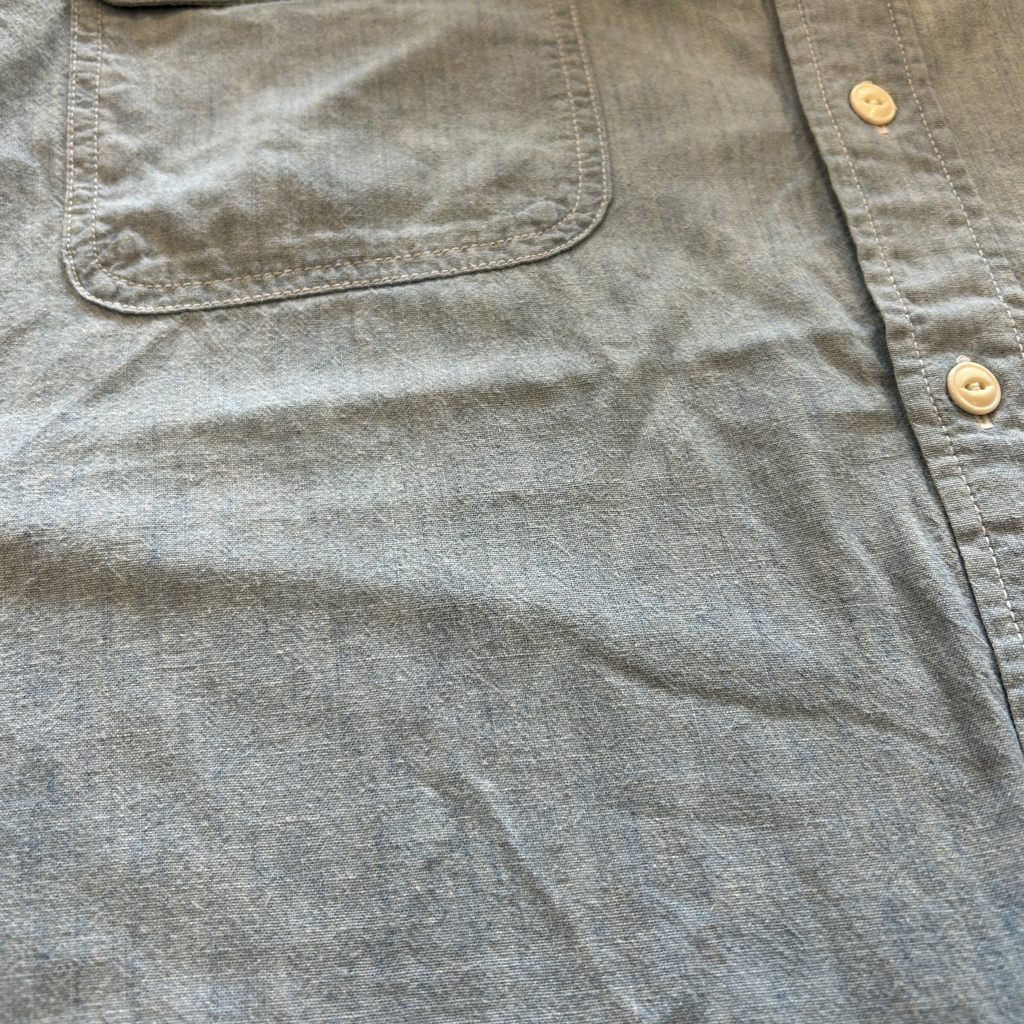 90's Polo by Ralph Lauren シャンブレーシャツ ライトブルー (L)/A7773SH-SO
