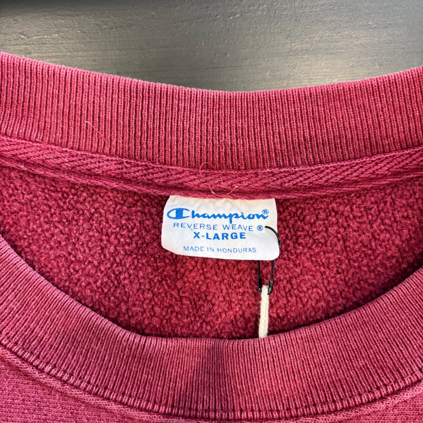 00's Champion Reverse Weave リバースウィーブ 無地スウェット フェード ワインレッド(XL)/B1593R-SO