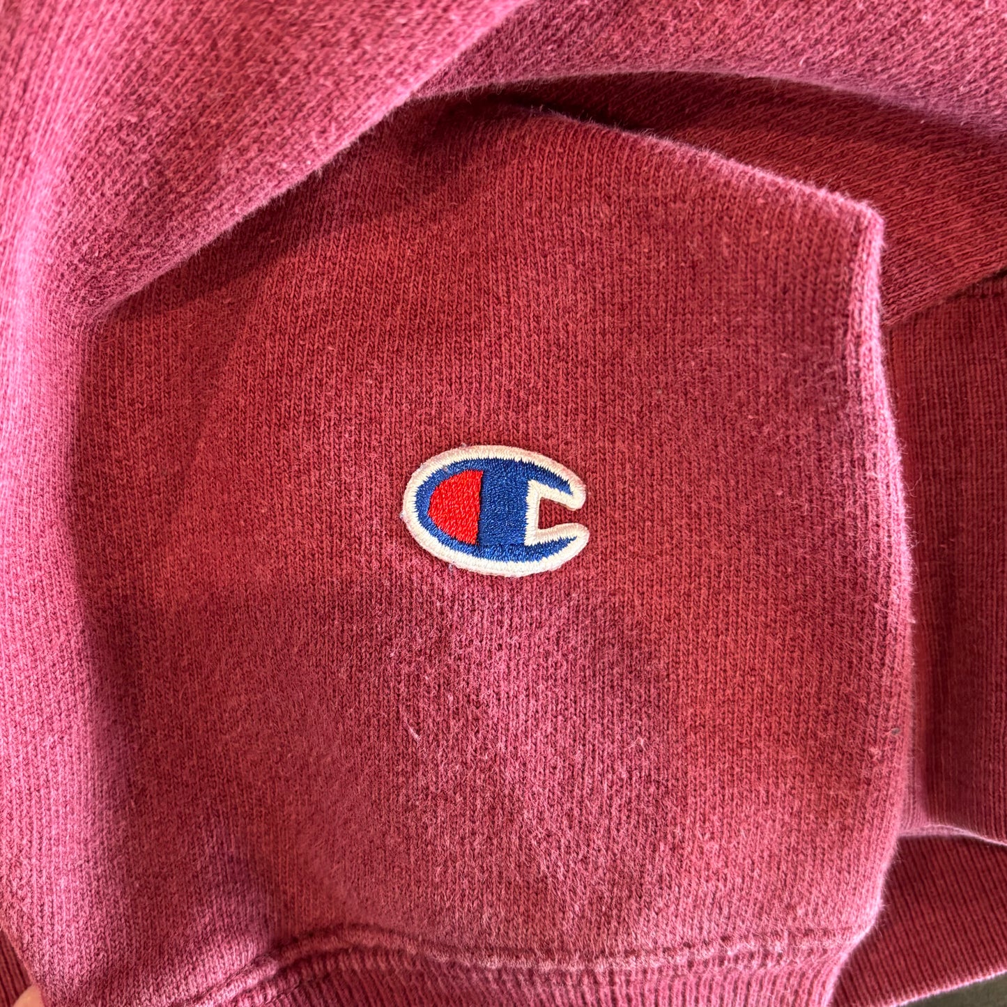00's Champion Reverse Weave リバースウィーブ 無地スウェット フェード ワインレッド(XL)/B1593R-SO