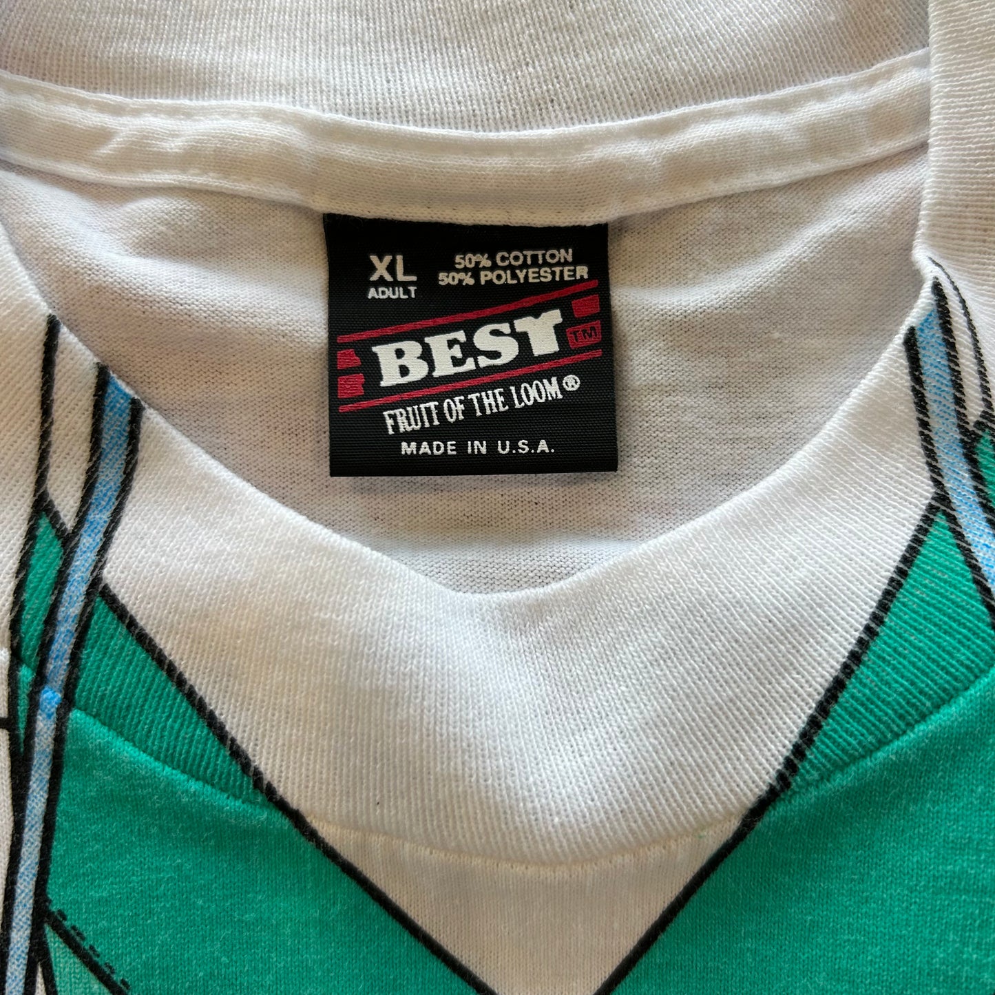 80's Fruit of The Loom ニューヨーク州麻酔科学会 白衣騙し絵Tシャツ 白 (XL)/B2416T-SO
