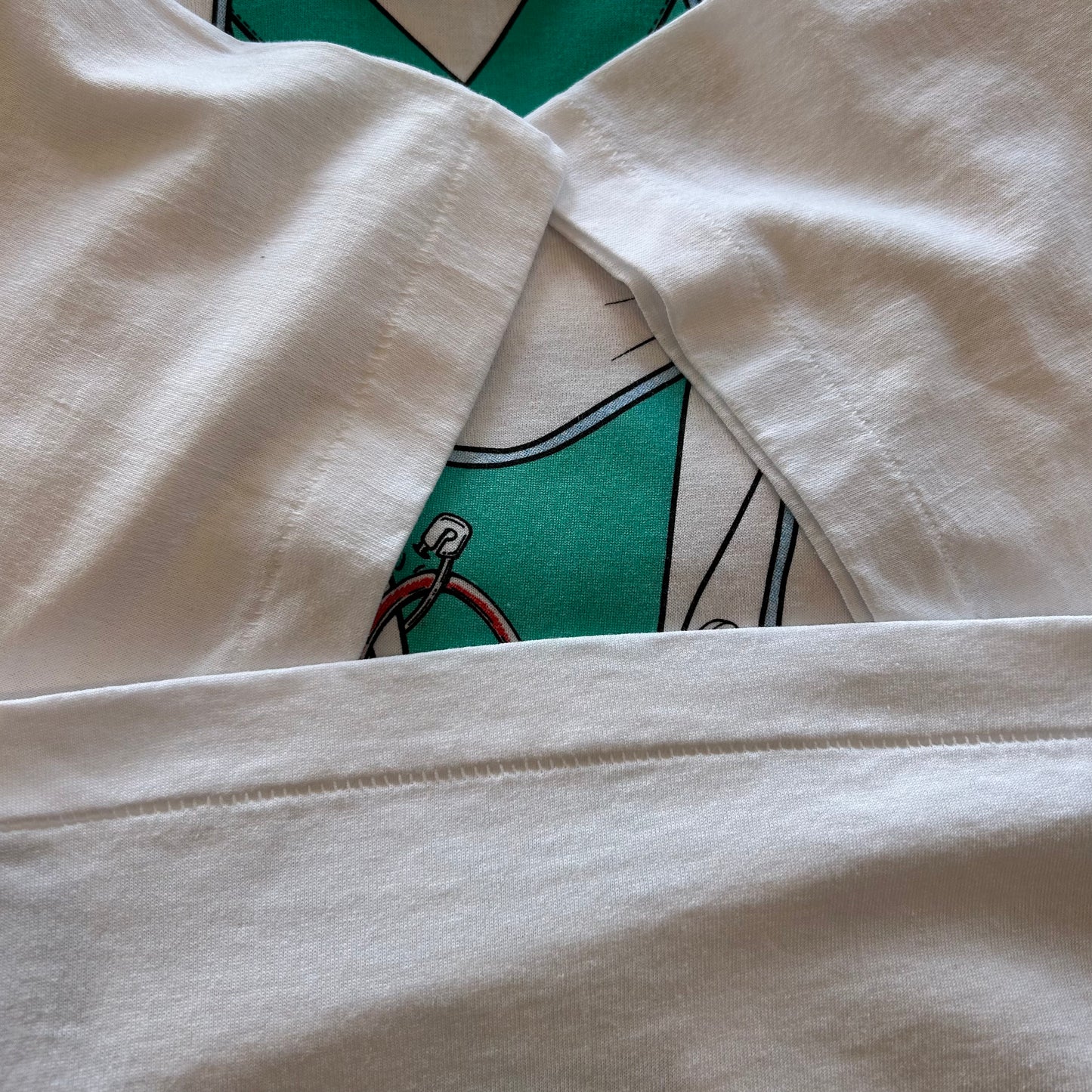 80's Fruit of The Loom ニューヨーク州麻酔科学会 白衣騙し絵Tシャツ 白 (XL)/B2416T-SO