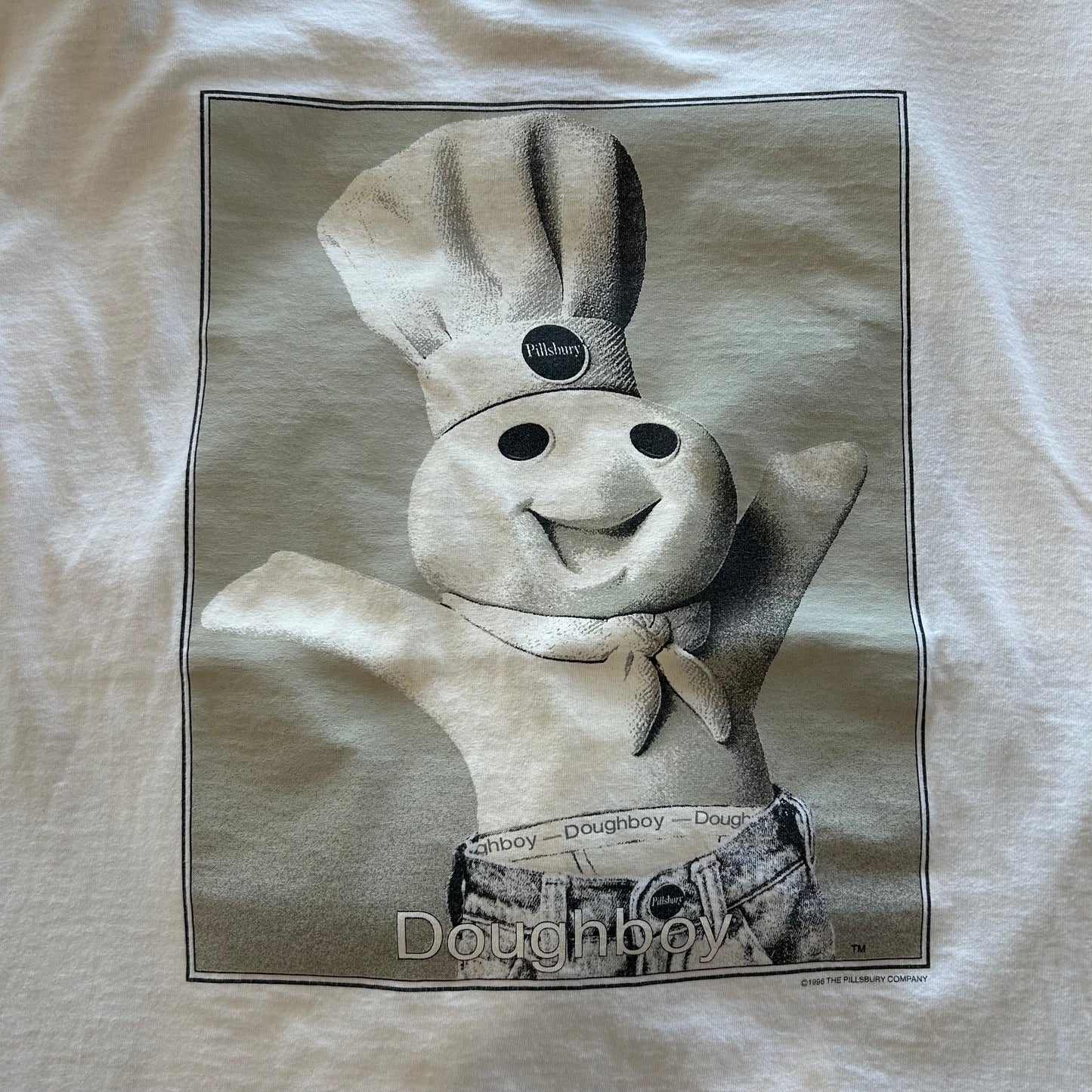 90's GILDAN Doughboy ドゥボーイ Calvin KleinパロディーTシャツ 白(XL)/B2156T-SO