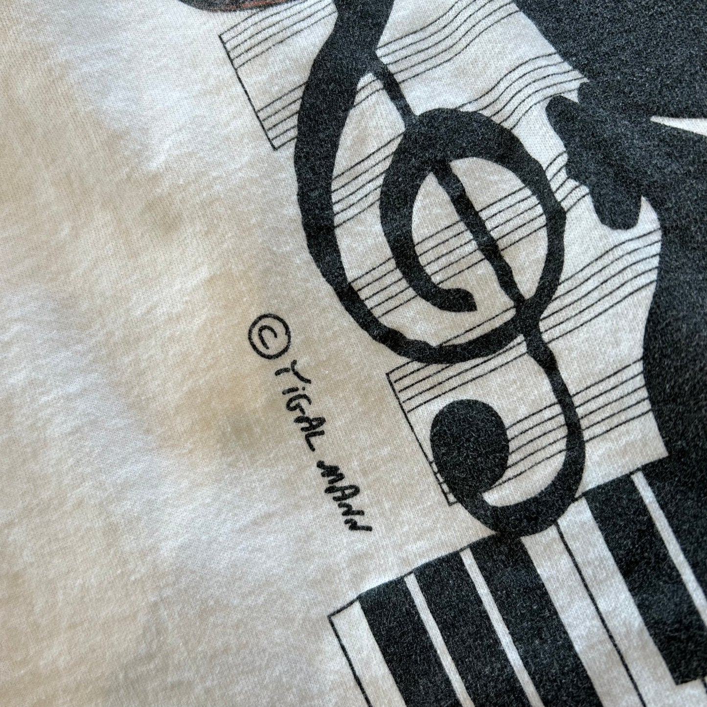 90's Fruit of The Loom Mozart モーツァルト Tシャツ 白(L)/B1952T-SO