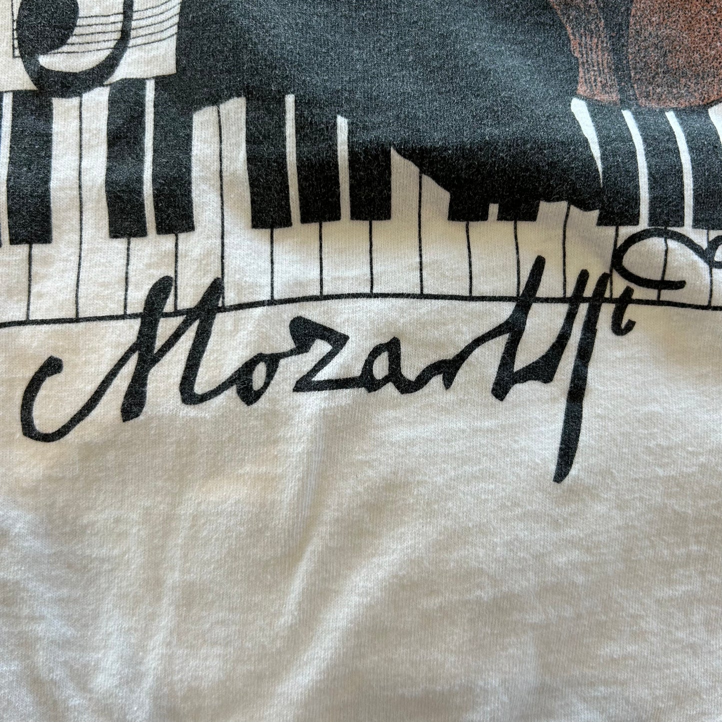 90's Fruit of The Loom Mozart モーツァルト Tシャツ 白(L)/B1952T-SO