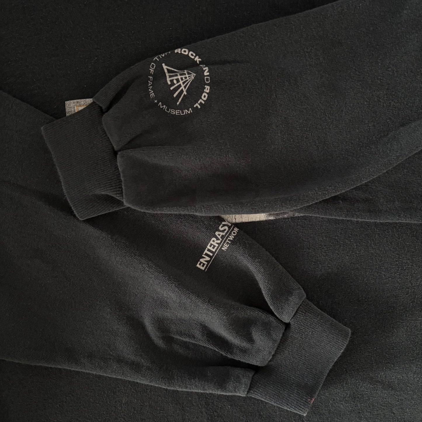 90's COTTON DELUXE enterasys networks ジョンレノン バンド 企業 ロンT 黒 XL /A8259T-SO