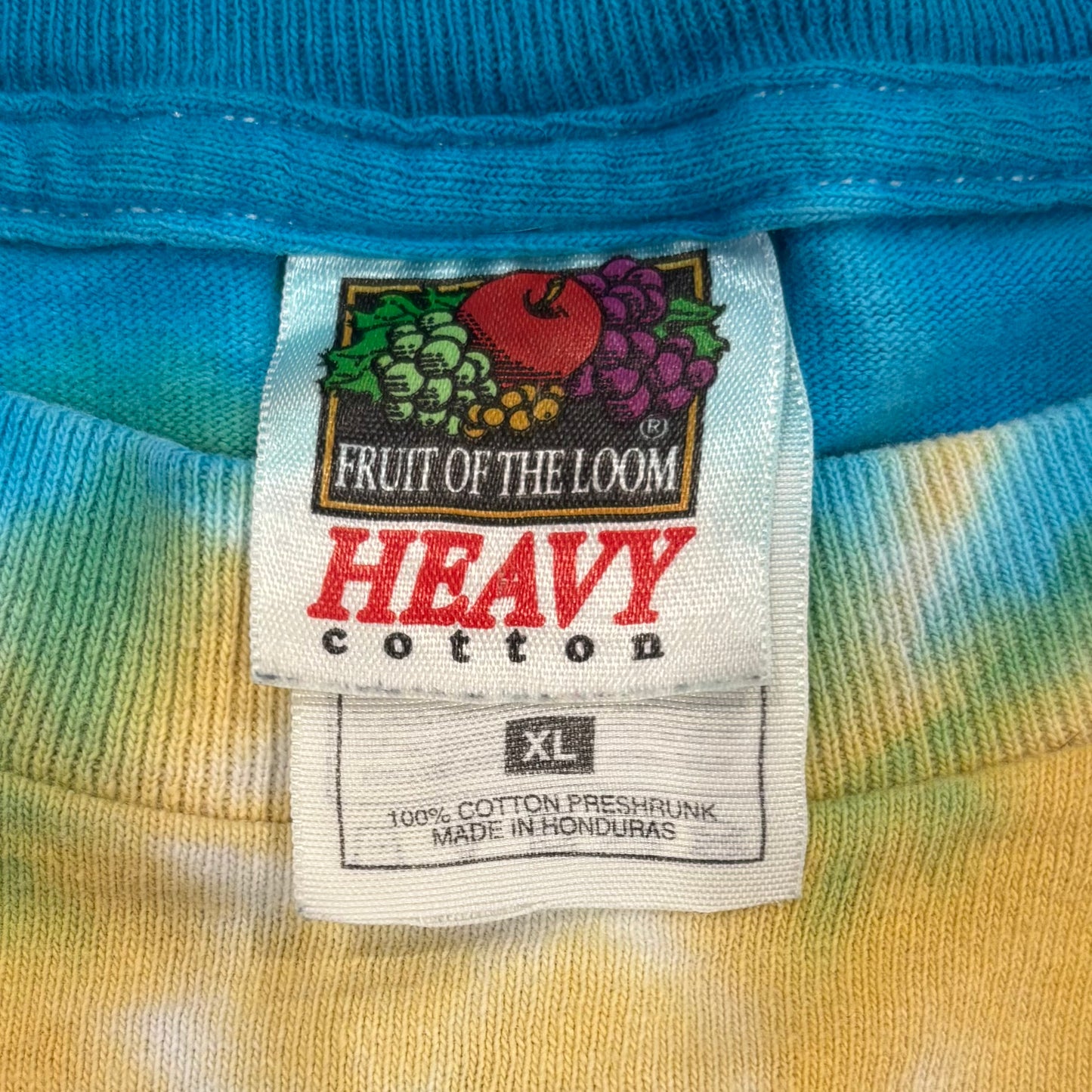 90's FRUIT OF THE LOOM Grateful Dead タイダイ柄 デッドベアープリント バンド ロンT XL /A8260T-SO