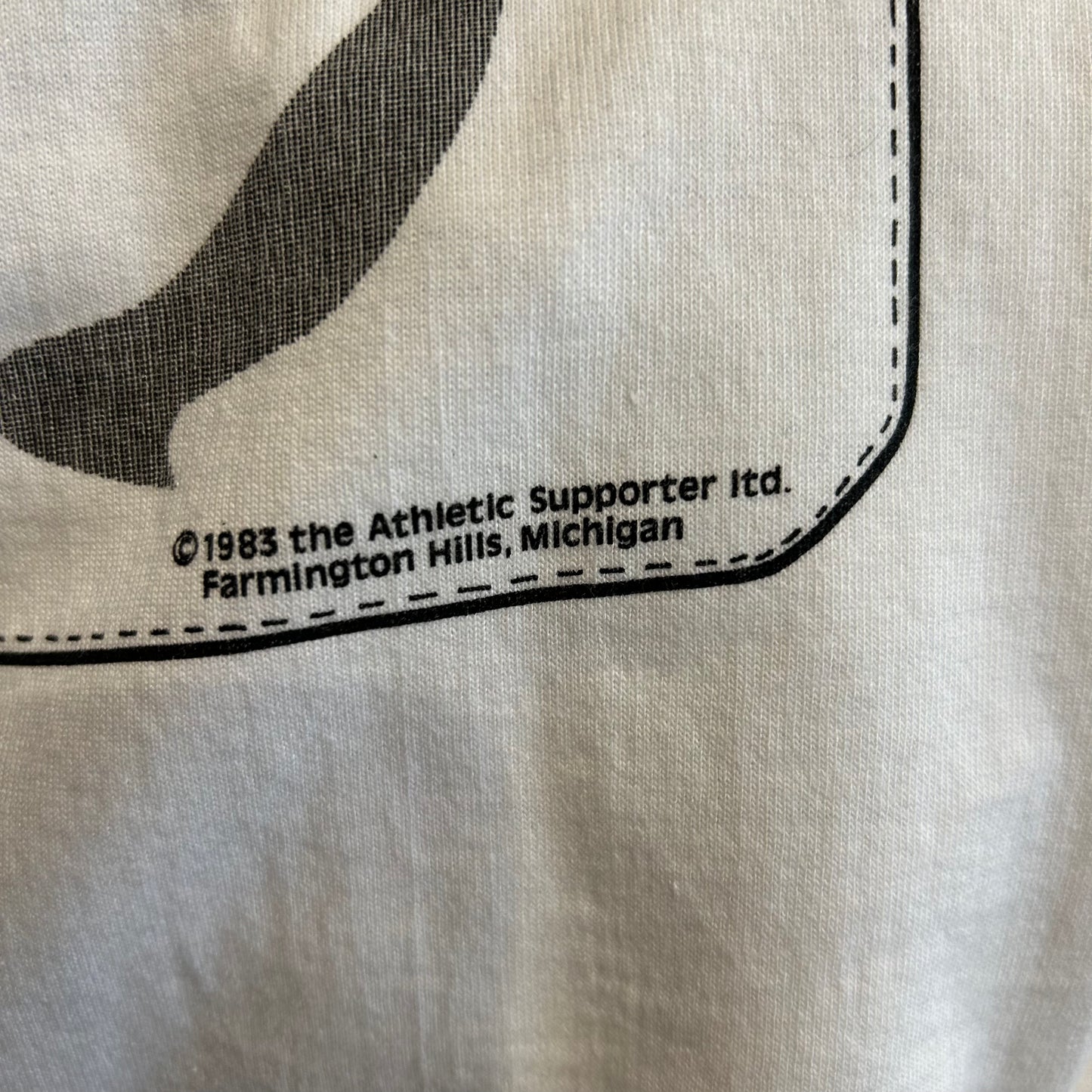 80's Fruit of The Loom ニューヨーク州麻酔科学会 白衣騙し絵Tシャツ 白 (XL)/B2416T-SO
