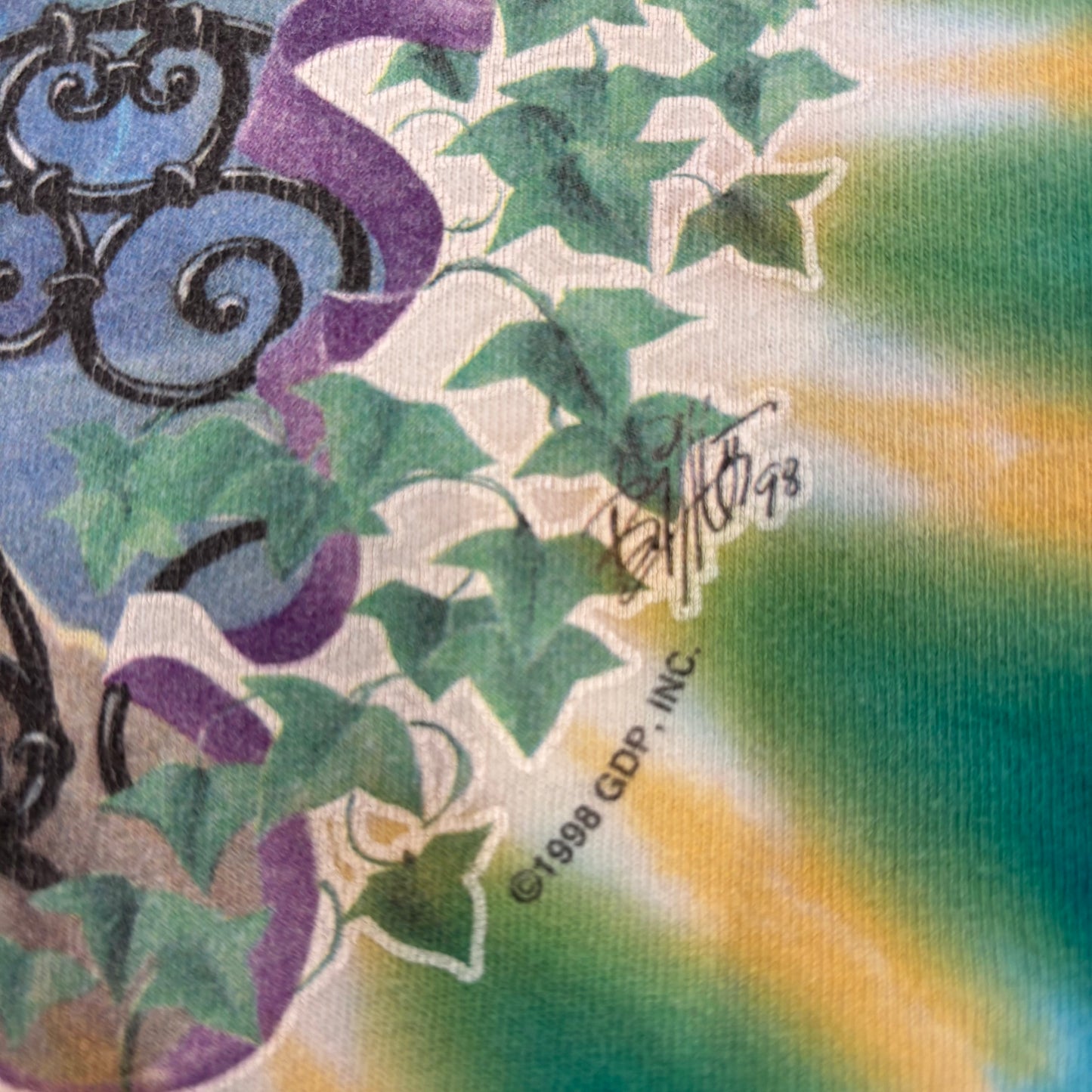 90's FRUIT OF THE LOOM Grateful Dead タイダイ柄 デッドベアープリント バンド ロンT XL /A8260T-SO