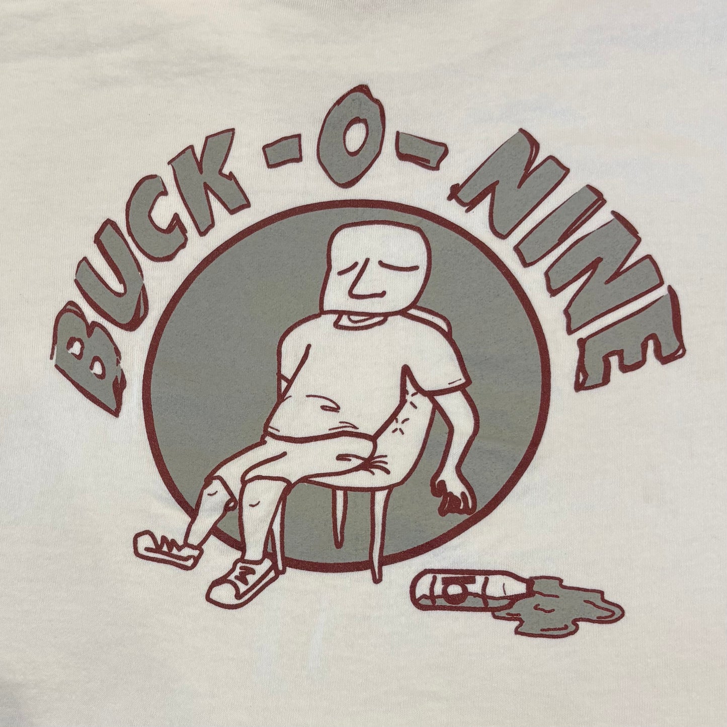 90's ONEITA BUCK-O-NINE バックプリント バンド ロンT 白 XL /A3077T-SO