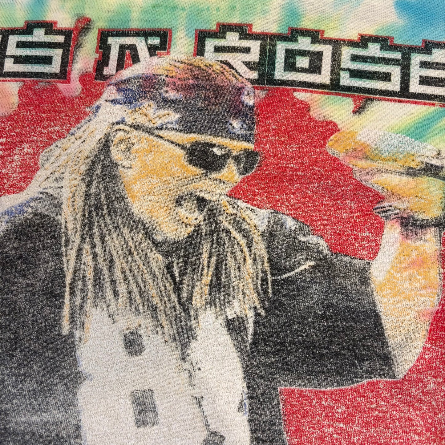 00's DELTA GUNS N' ROSES WORLD TOUR 2002 バンド ロンT タイダイ柄 XL /A6538T-SO