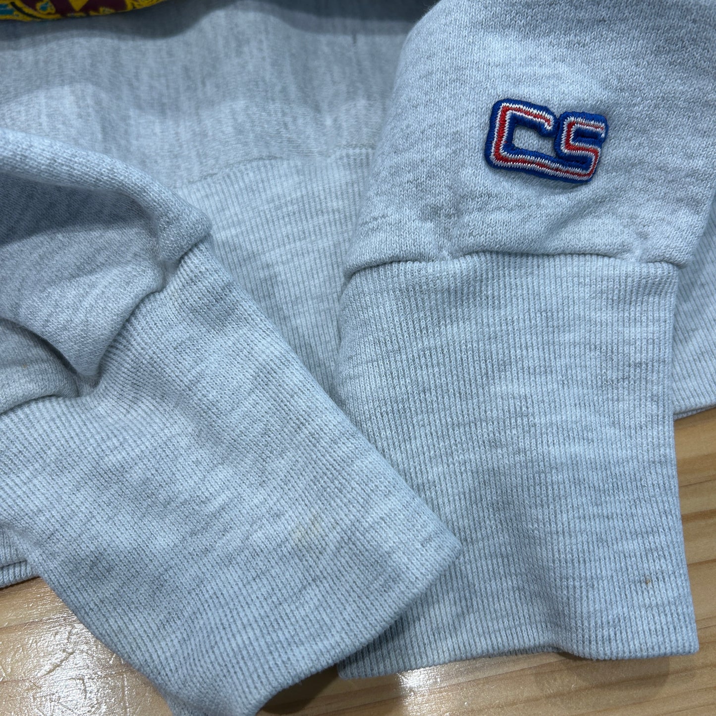 90's Crable Sportswear カレッジスウェット"IOWA HAWKEYES"リバースタイプ グレーB2421S-SO