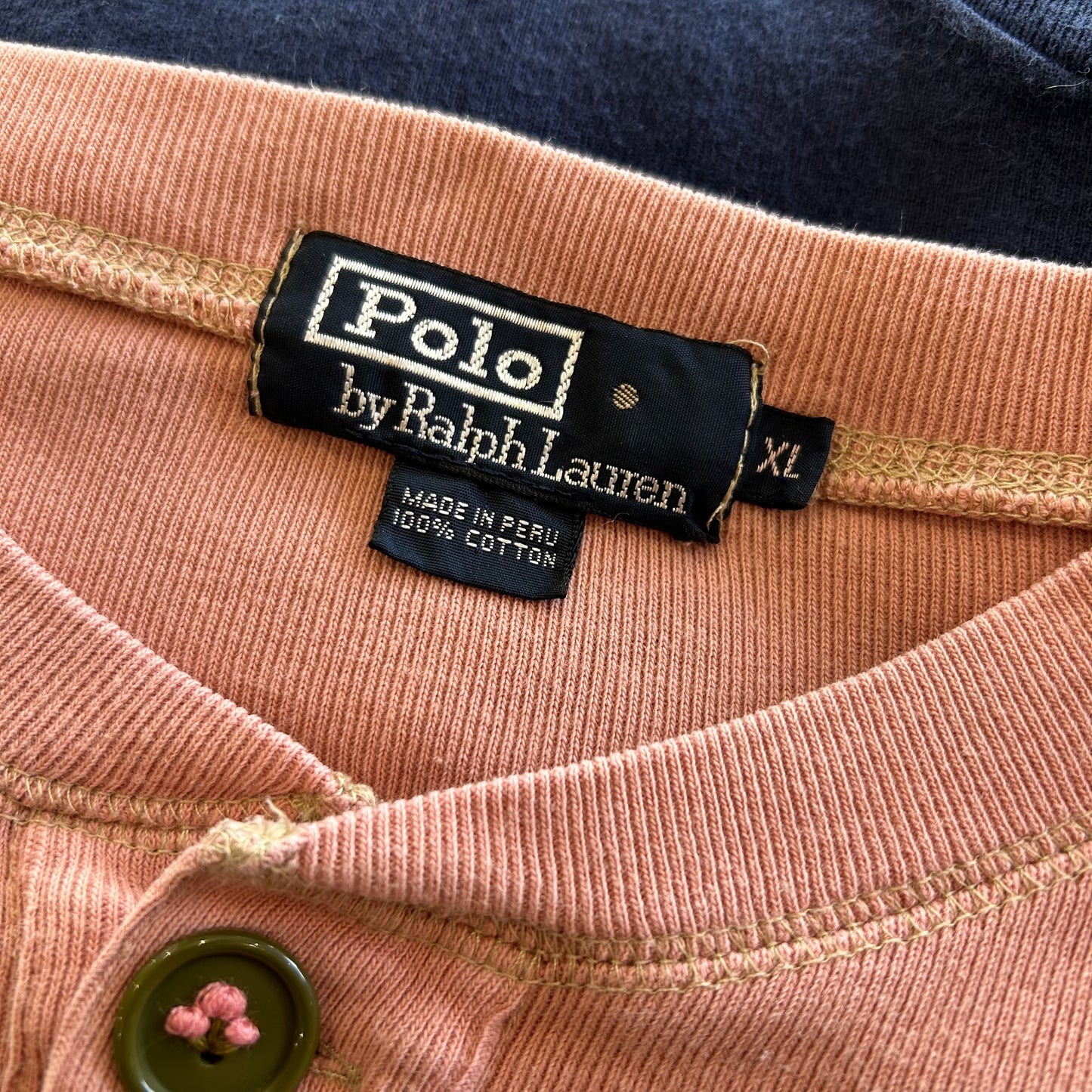 00's Polo by Ralph Lauren ヘンリーネック L/S shirt (XL)/A6393T-SO