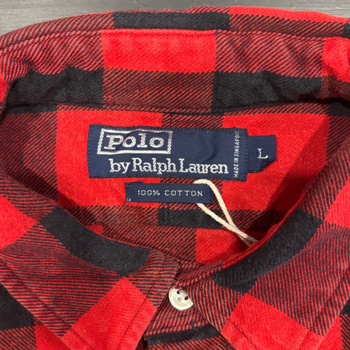 00's Ralph Lauren ラルフローレン チェックシャツ 赤黒 (L)/A7729S-SO
