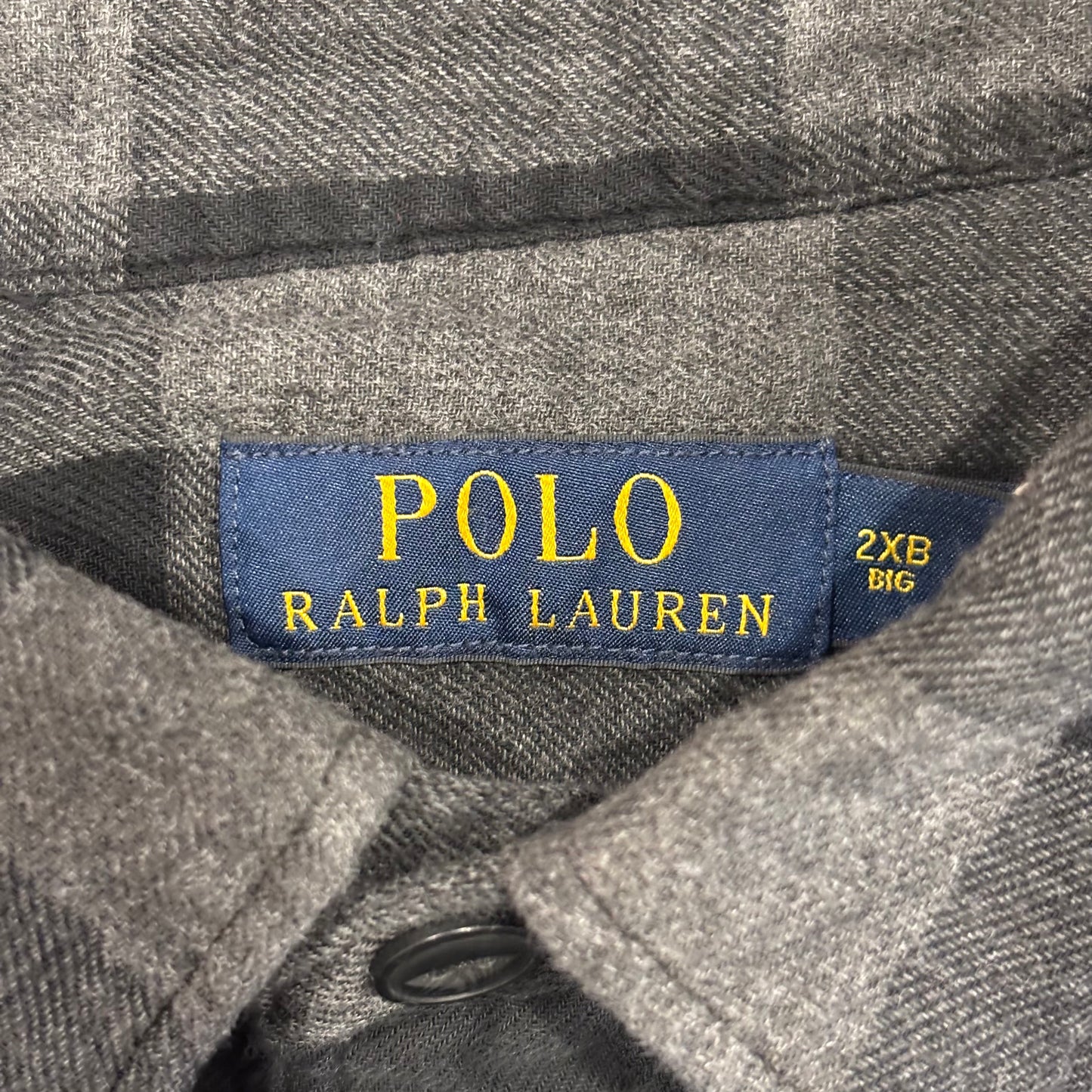 00's Ralph Lauren ラルフローレン チェックシャツ 黒灰 (2XL)/A7913S-SO