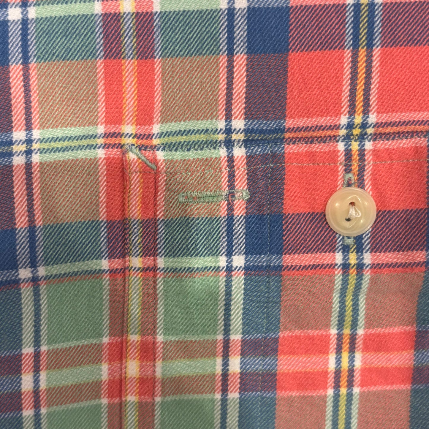 00's Ralph Lauren ラルフローレン チェックシャツ き緑橙青 (L)/A3521S-SO