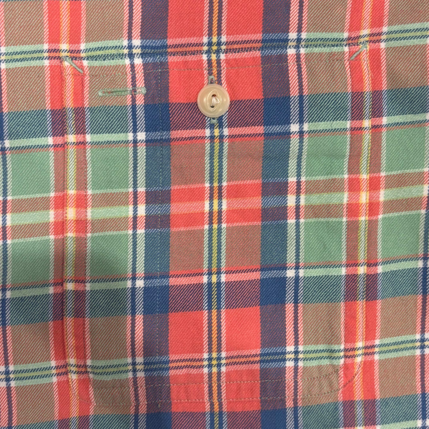 00's Ralph Lauren ラルフローレン チェックシャツ き緑橙青 (L)/A3521S-SO