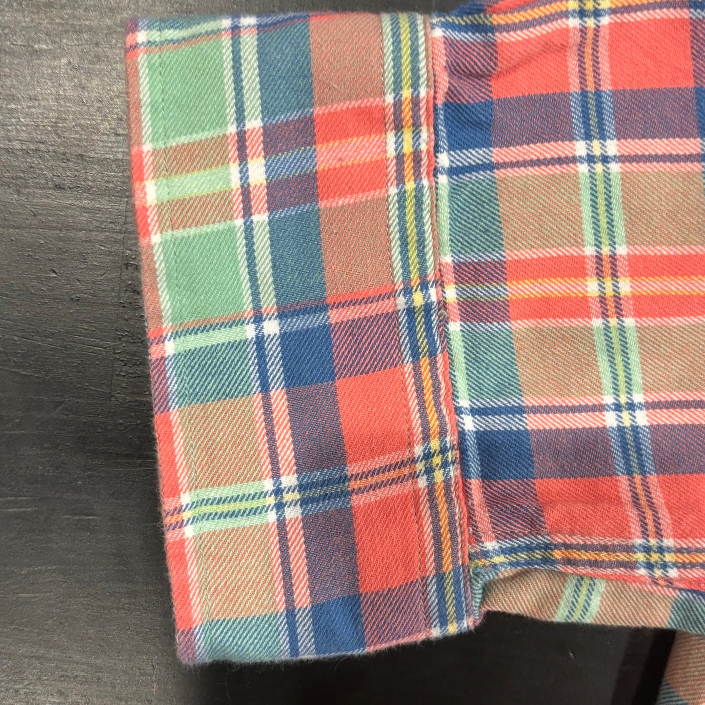 00's Ralph Lauren ラルフローレン チェックシャツ き緑橙青 (L)/A3521S-SO
