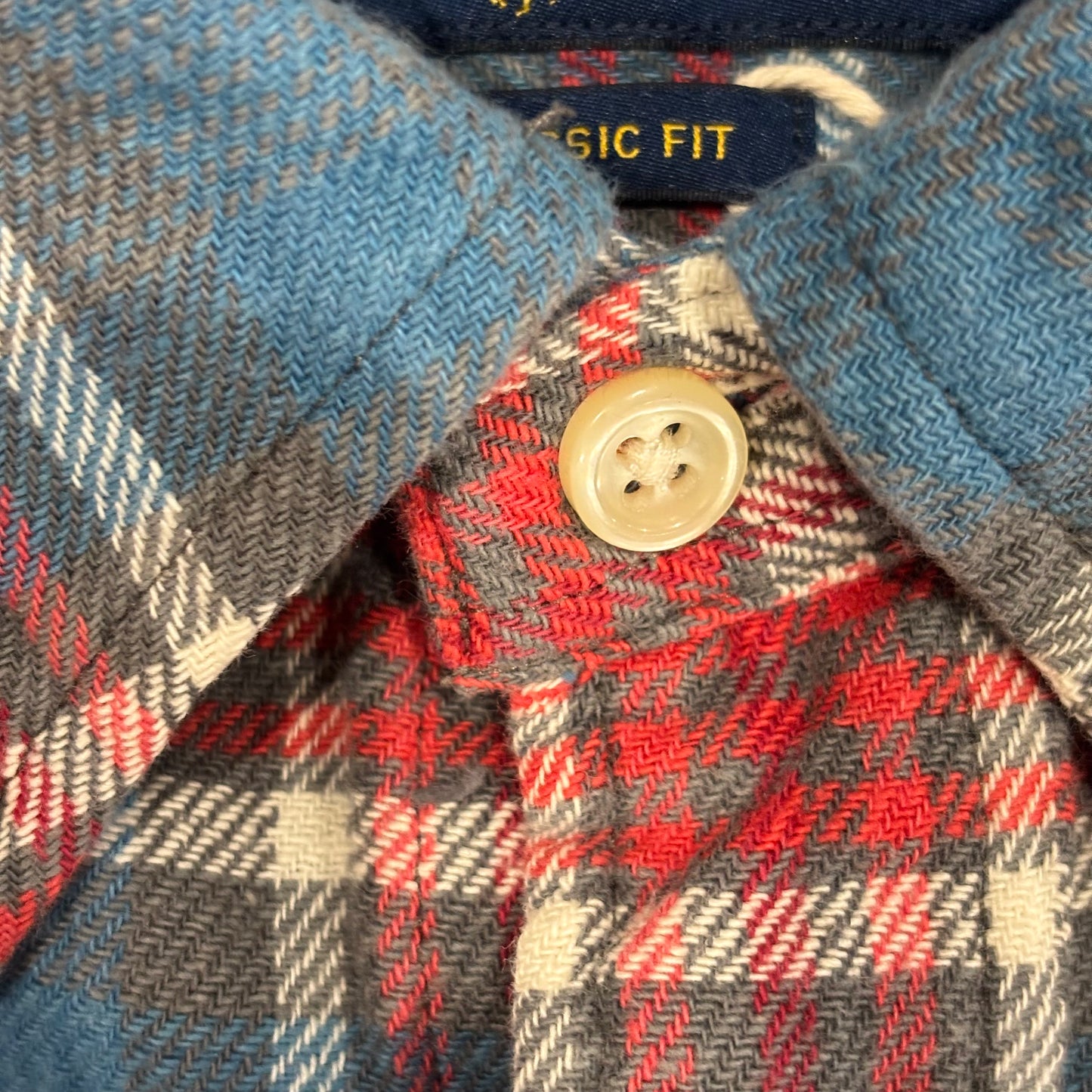 00's Ralph Lauren ラルフローレン チェックシャツ 青赤白 (L)/A7787S-SO