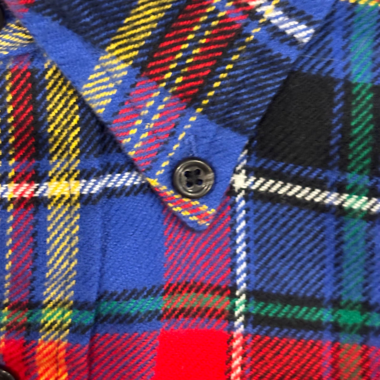 00's Ralph Lauren ラルフローレン チェックシャツ 青赤黄緑白 (L)/B1133S-SO