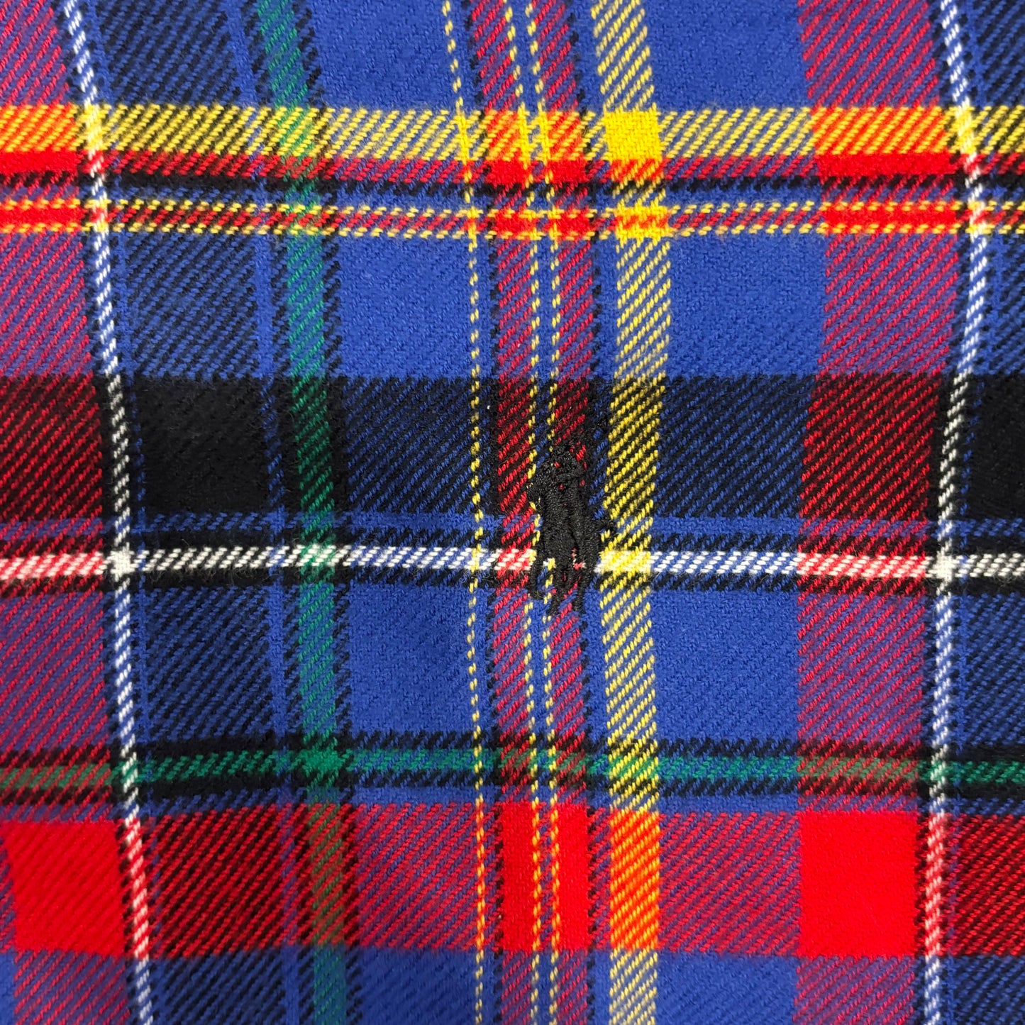 00's Ralph Lauren ラルフローレン チェックシャツ 青赤黄緑白 (L)/B1133S-SO