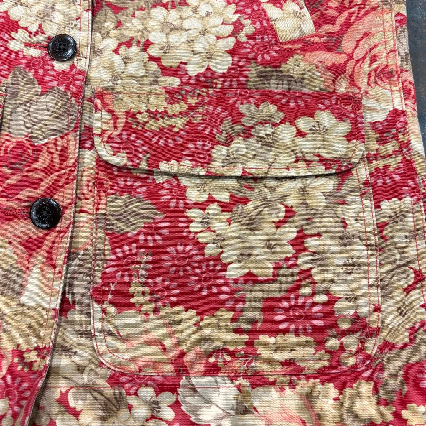 90's L.L.Bean カバーオール 花柄 (S)/A5931O-SO