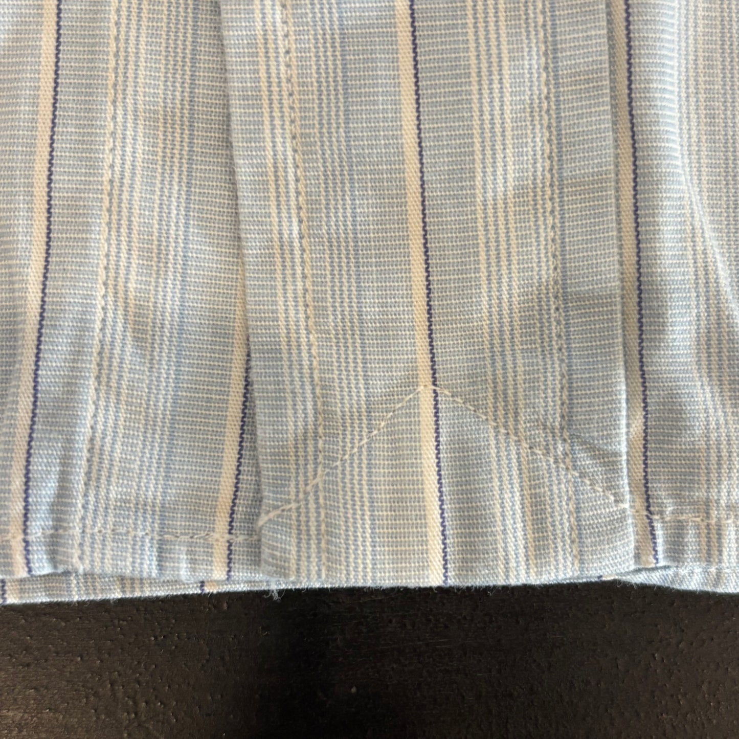 00's Ralph Lauren ラルフローレン ストライプシャツ チンスト 水色白青 (L)/A7962S-SO