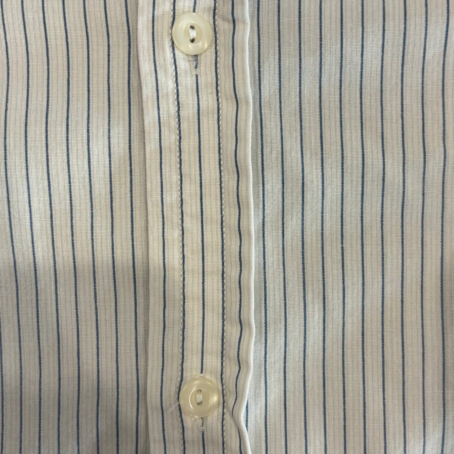 00's Ralph Lauren ラルフローレン ストライプシャツ 白青 (XL)/A7963S-SO