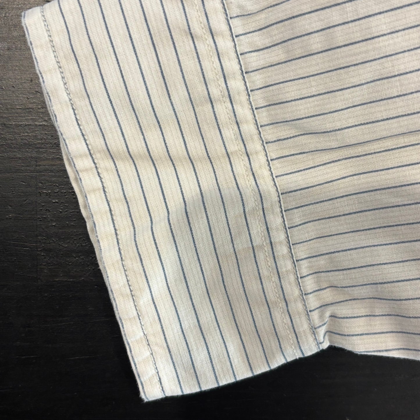 00's Ralph Lauren ラルフローレン ストライプシャツ 白青 (XL)/A7963S-SO