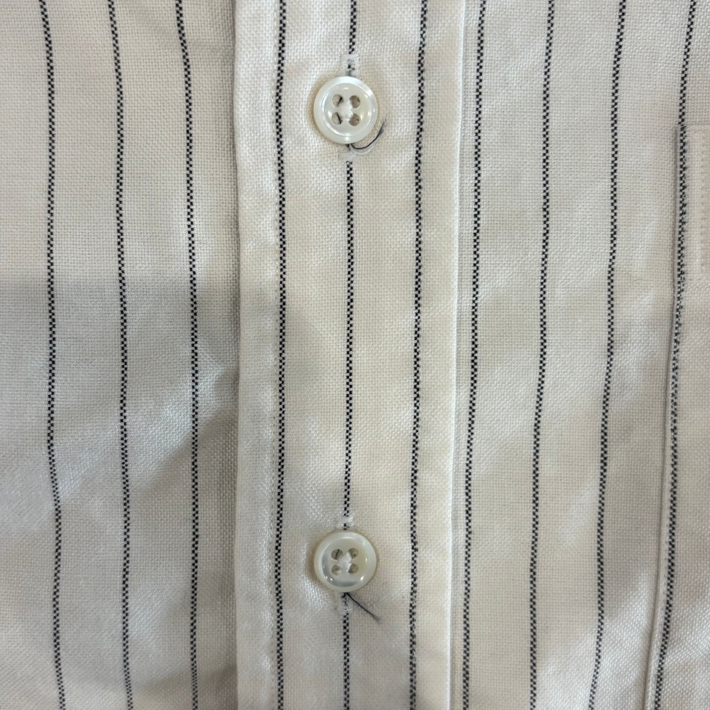 00's Ralph Lauren ラルフローレン ストライプシャツ 白青 (M)/A1595S-SO