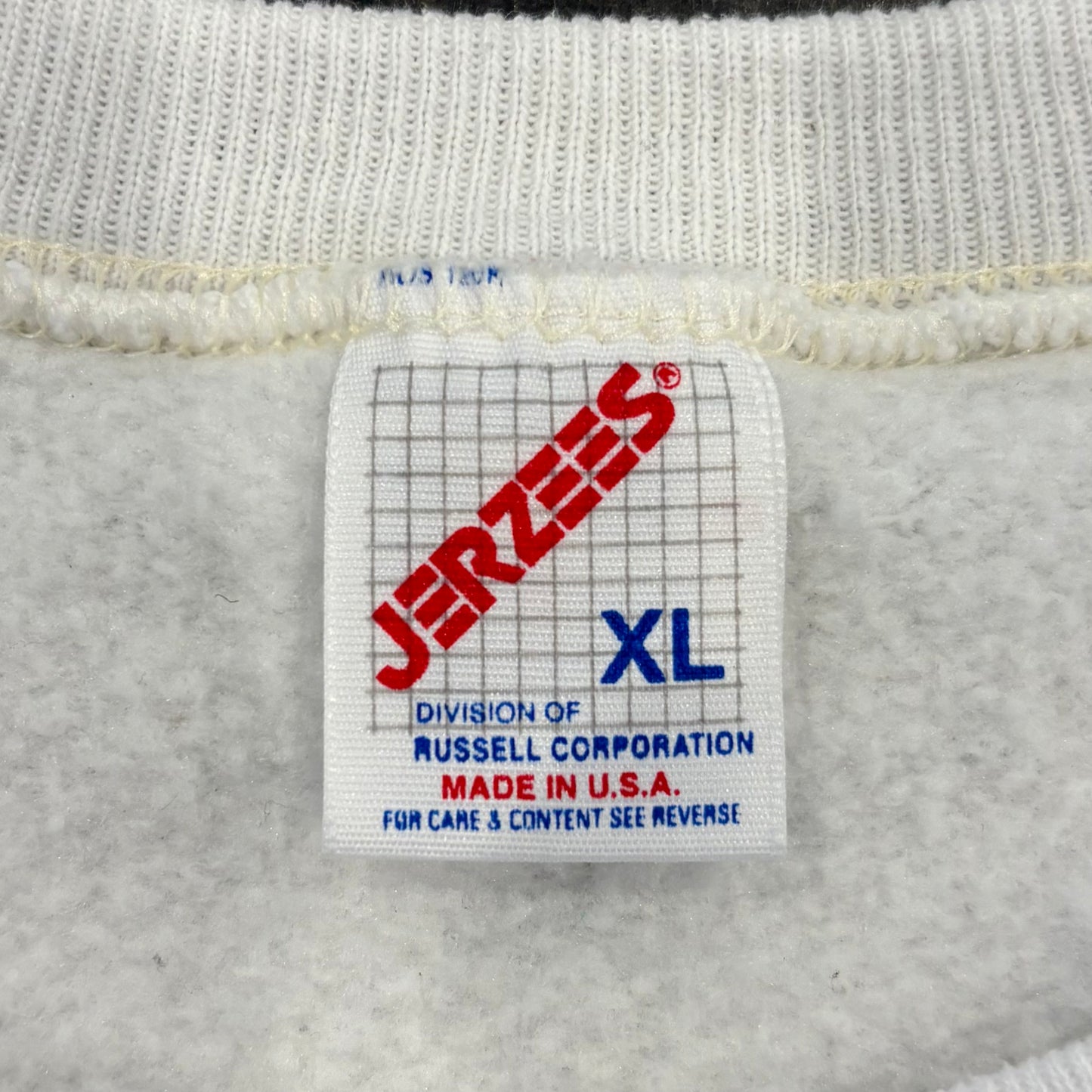90's JERZZES シュナウザー プリント スウェット 白 XL /B2929S-SO