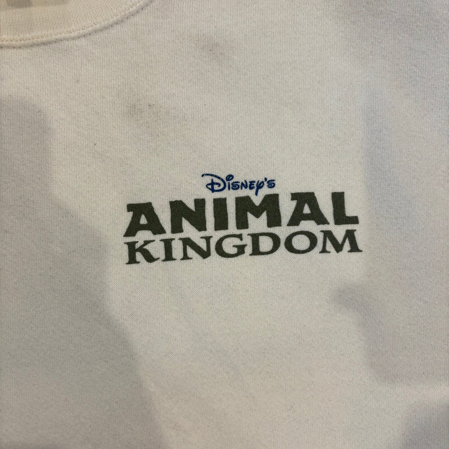 90's Disney アニマルキングダム プリント スウェット 白 L /B0066S-SO