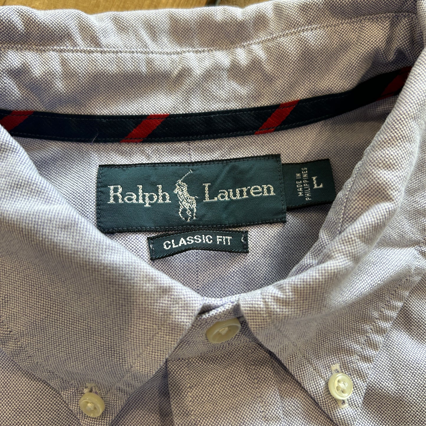 00's Ralph Lauren ラルフローレン オックスフォードシャツ 薄紫(L)/A8286SH-SO