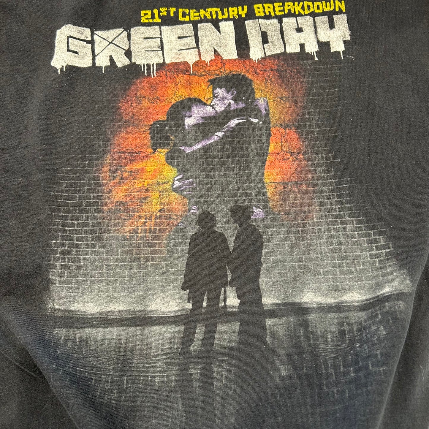 00's Green Day 21st century Breakdown ジャケットデザイン Tシャツ 黒(XL)/A6684T-SO